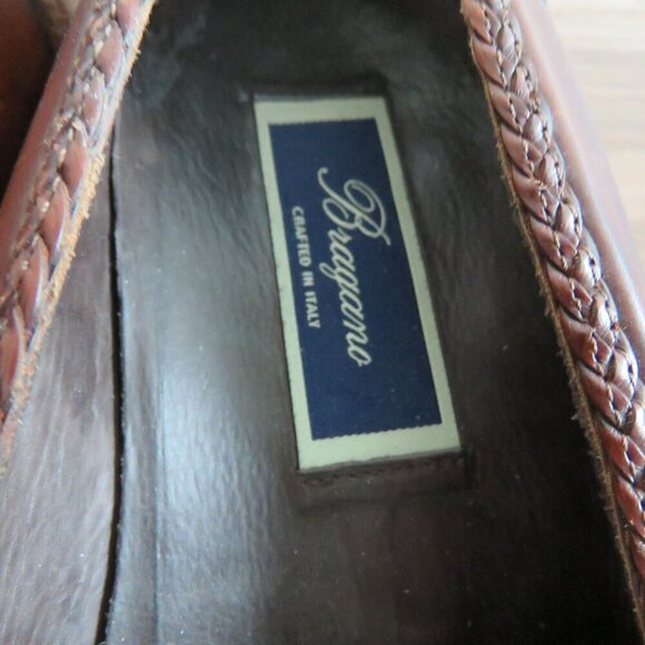 COLE HAAN BRAGANO Cognac Leather Tassel Slip On Loafers Preppy Made In Italy - - Picture 15 of 15